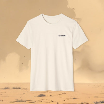 Retro Tortoise Mountain Sunset T-Shirt — Eco Organic Cotton Recycled Poly Tee