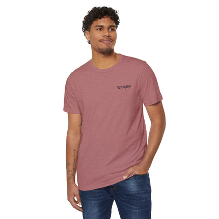 Retro Moose Mountain Sunset T-Shirt — Eco Organic Recycled Tee