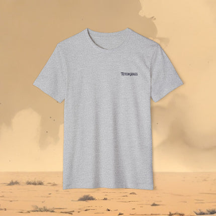 Retro Buffalo Mountain Sunset T-Shirt — Eco Organic Cotton Recycled Poly Tee