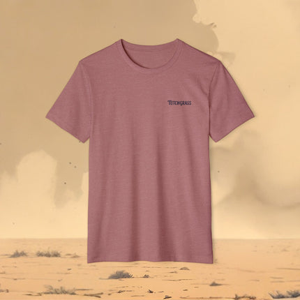 Retro Bear Mountain Sunset T-Shirt — Eco Organic Cotton Recycled Poly Tee